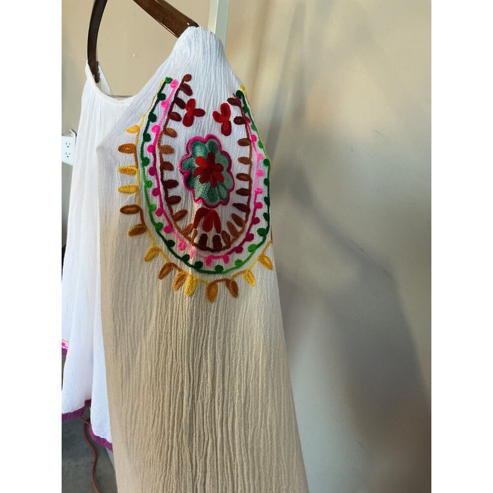 CUTE OPTION Embroided, Boho, Cottage Core Blouse XL - Picture 6 of 6